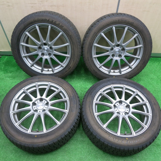 [送料無料] バリ溝！キレイ！9.5分★スタッドレス 235/50R18 グッドイヤー アイスナビ7 ravrion LUMIERE ラブリオン 18インチ PCD114.3/5H★4091502HAス