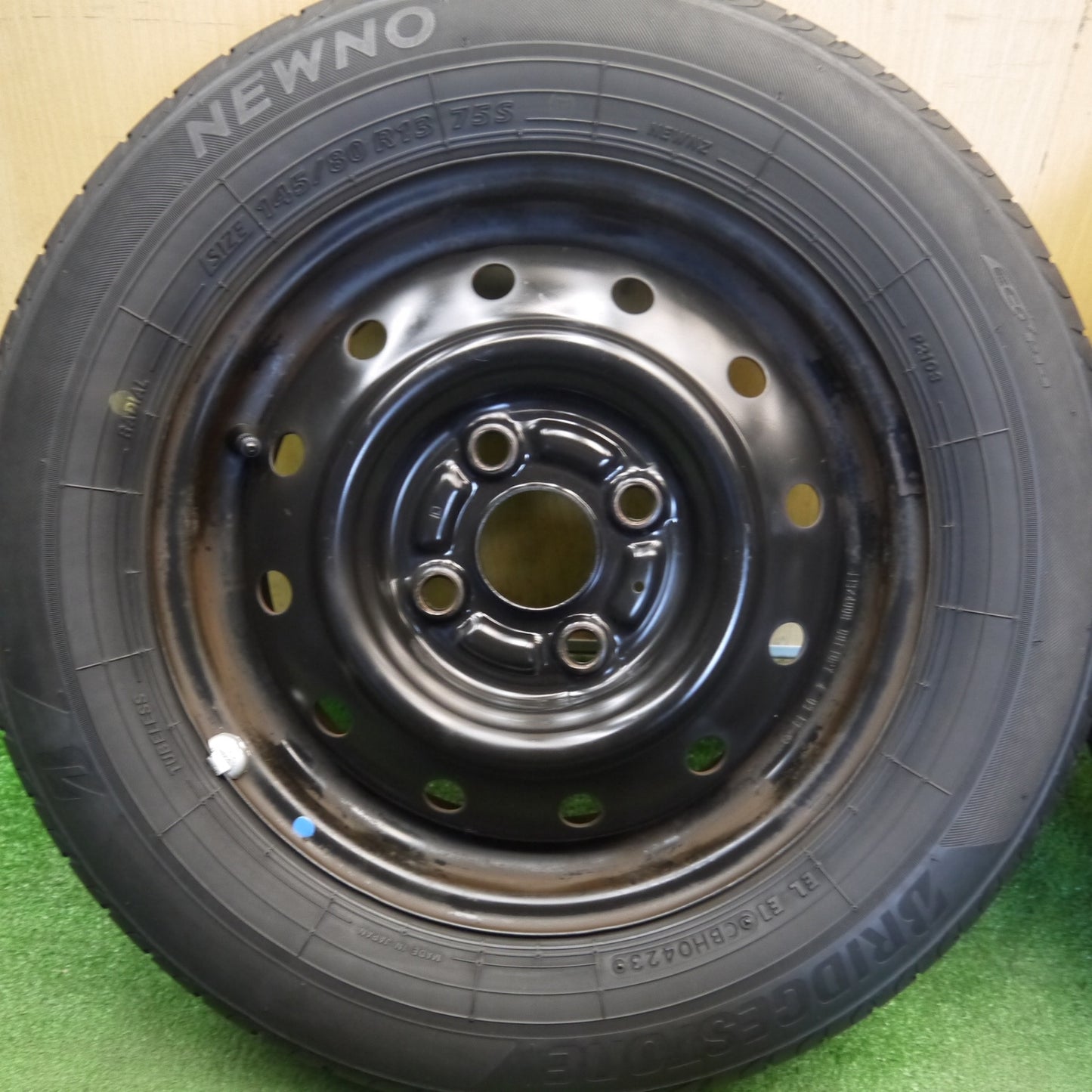 4本価格！23年★145/80R13 ブリヂストン NEWNO スチール ホイール ニューノ 13インチ PCD100/4H★6051905Hノ