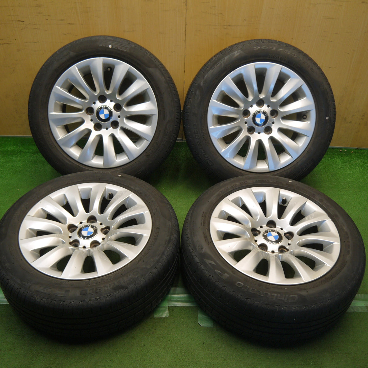 4本価格◎BMW 3シリーズ E90 E91 純正 205/55R16 ピレリ Cinturato P7 チントゥラート 16インチ PCD120/5H◎6091801Hノ