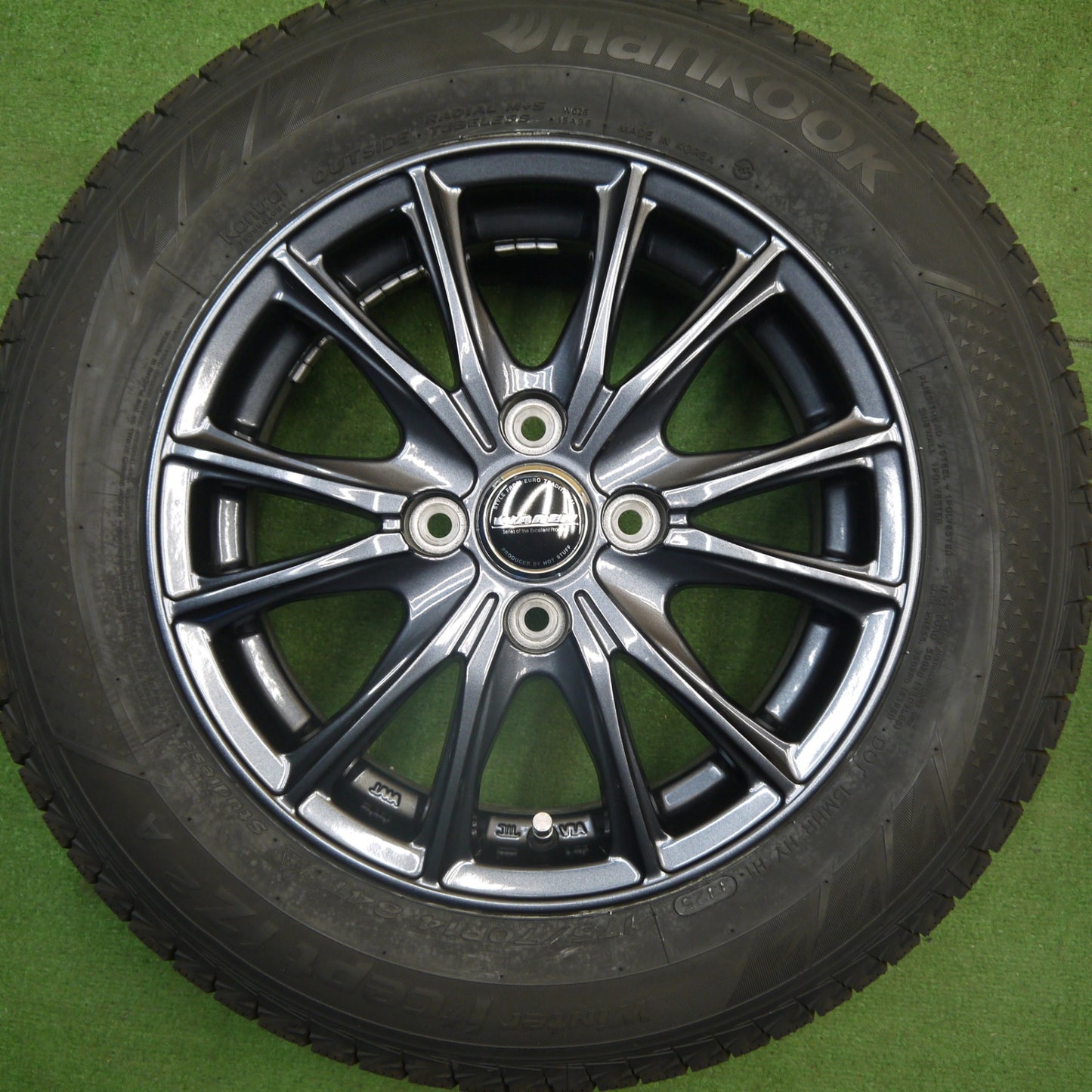 バリ溝！25年！キレイ！ほぼ10分★スタッドレス 175/70R14 ハンコック ウインター アイセプト IZ 2A WAREN ヴァーレン 14インチ PCD100/4H★6040704Hス