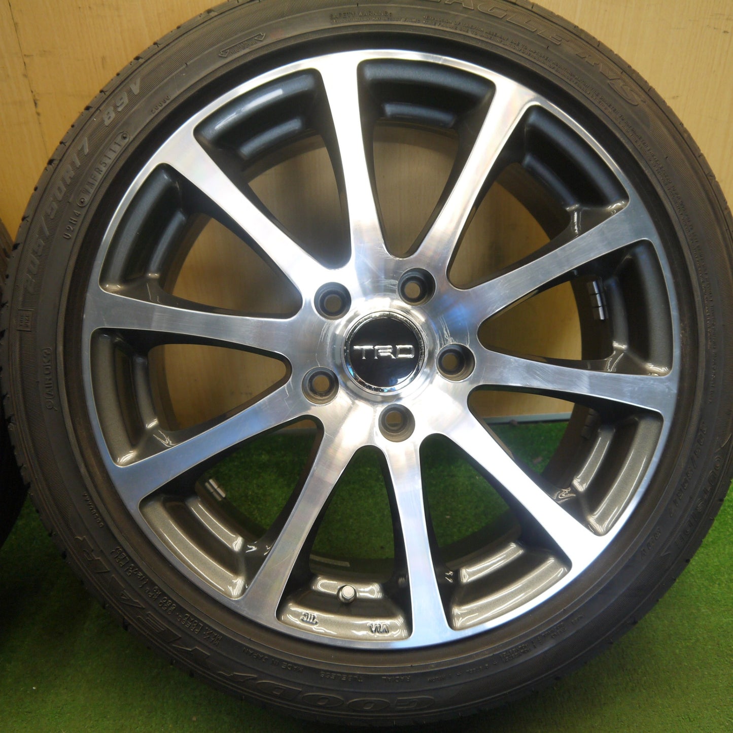 バリ溝！9分★TRD TF4 205/50R17 グッドイヤー イーグル RVS 17インチ PCD114.3/5H★6052608Hノ