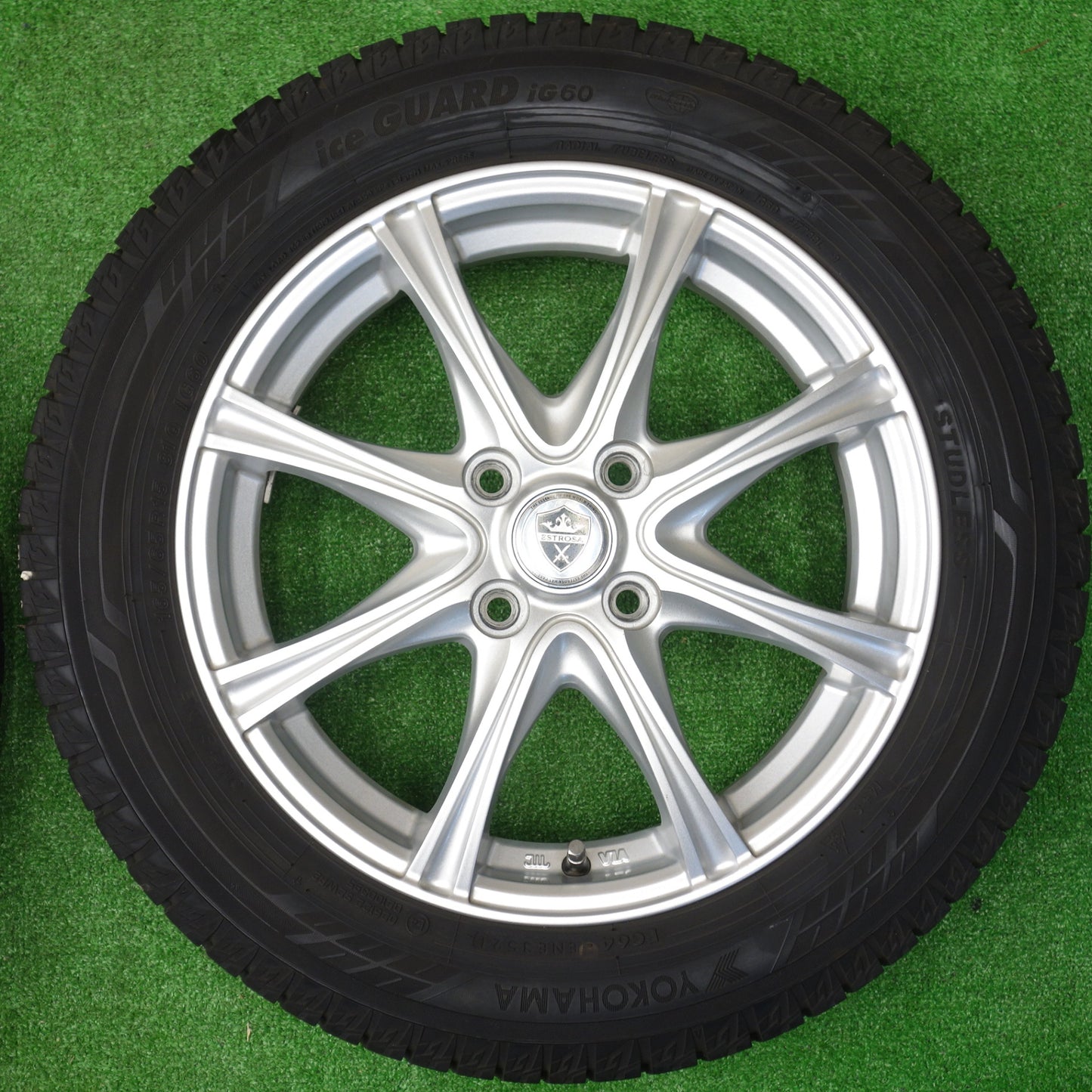 バリ溝！キレイ！9分★スタッドレス 165/65R15 ヨコハマ アイスガード iG60 ESTROSA エステローザ 15インチ タフト ソリオ 等 PCD100/4H★5121901KTス