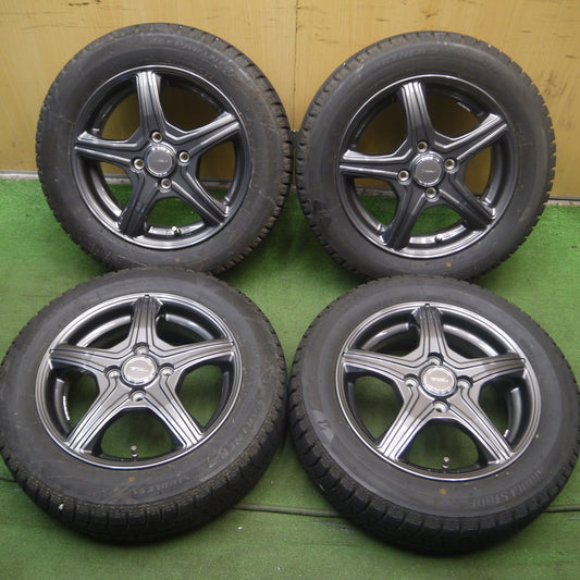 *送料無料* バリ溝！21年！キレイ！ほぼ10分★スタッドレス 155/65R14 ブリヂストン アイスパートナー2 TOPRUN トップラン 14インチ PCD100/4H★4061701Hス