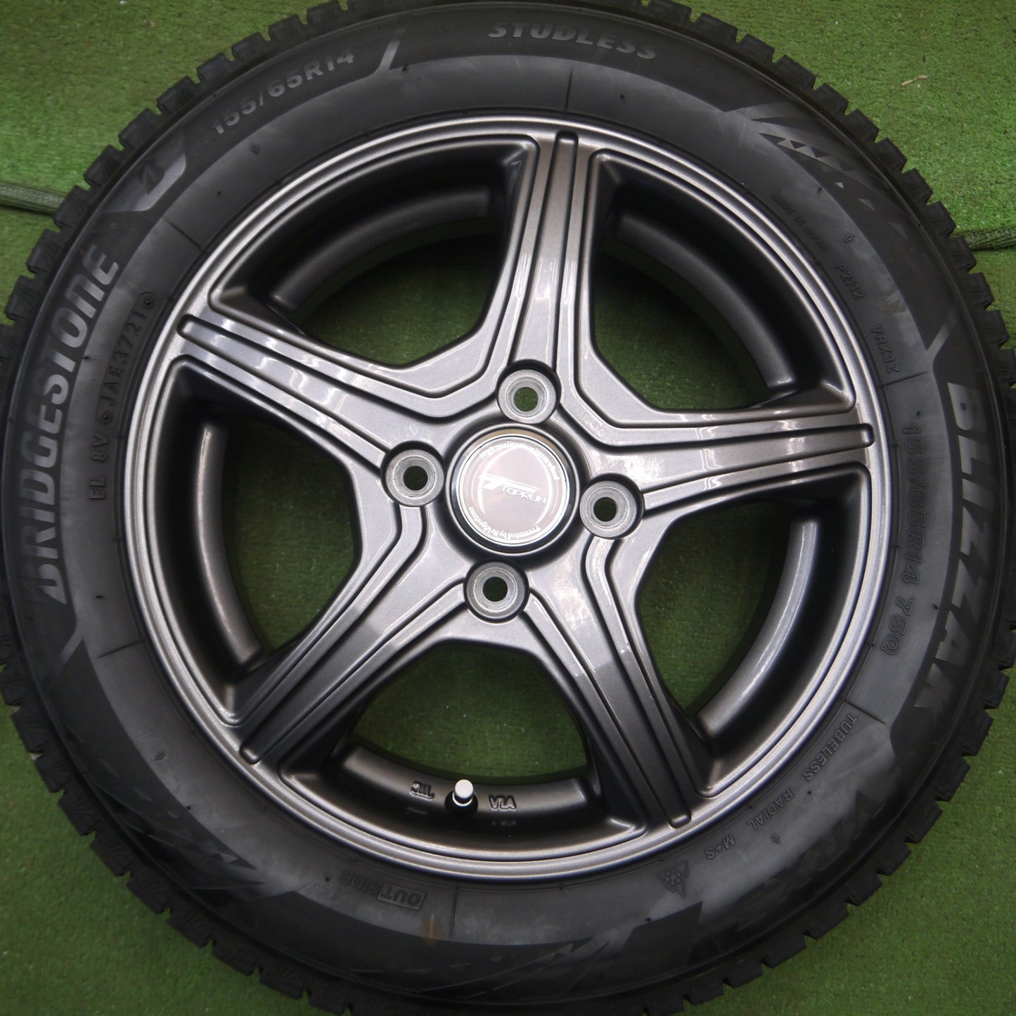 *送料無料* 4本価格！21年★スタッドレス 155/65R14 ブリヂストン ブリザック VRX3 TOPRUN トップラン 14インチ PCD100/4H★4060511Hス