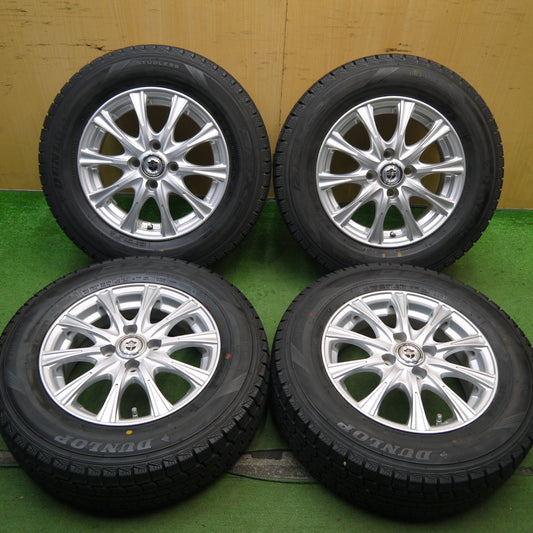 超バリ溝！キレイ！9.5分以上★スタッドレス 185/70R14 ダンロップ DSX-2 JOKER ジョーカー 14インチ PCD100/4H★5081201Hス