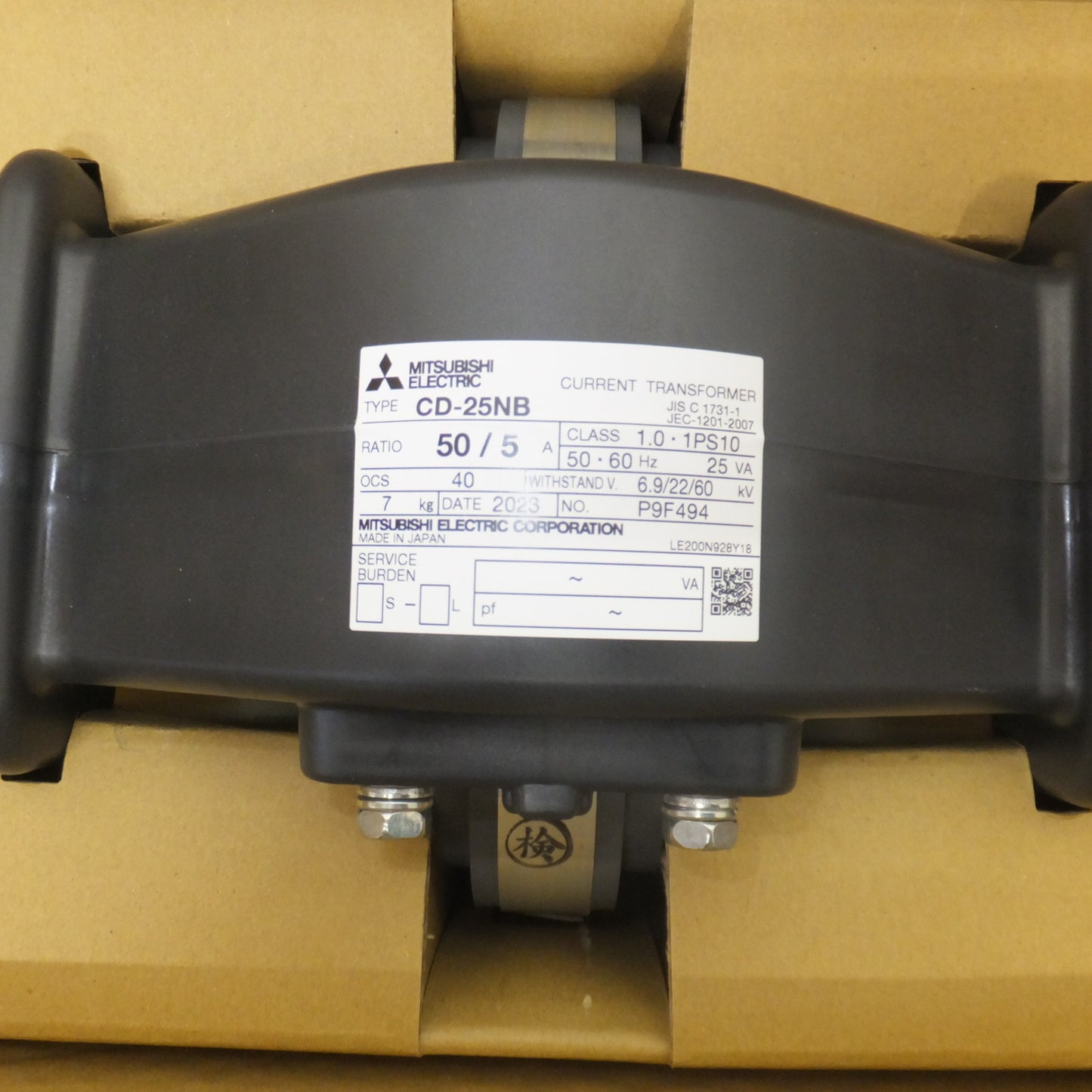 ●複数在庫有●[送料無料] 未使用★三菱電機 MITSUBISHI 計器用変成器 変流器 電力管理用計器 CD-25NB　RATIO 50/5A★