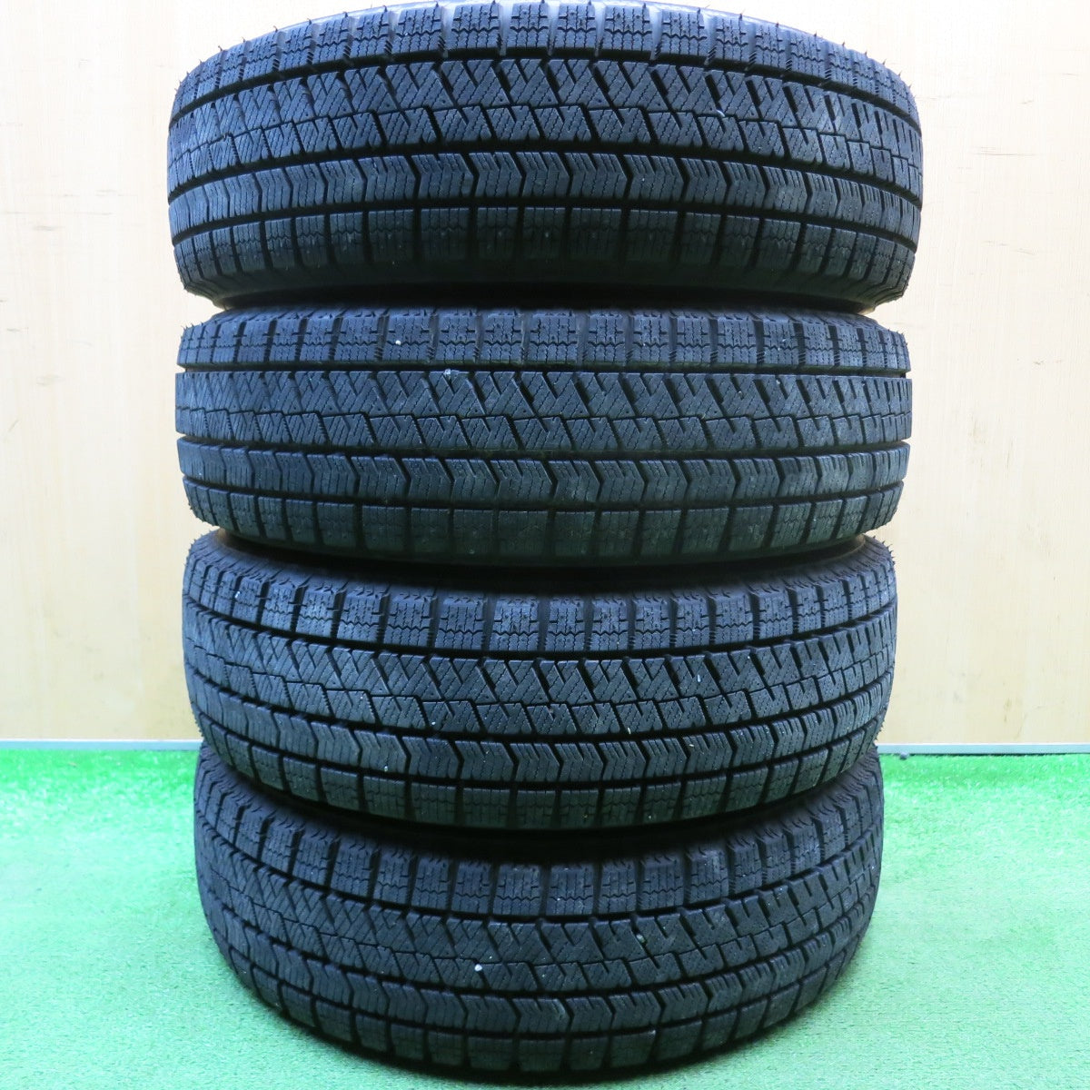 バリ溝！9分★スタッドレス 155/65R13 ブリヂストン ブリザック VRX2 スチール ホイール 13インチ PCD100/4H★6022616HAス