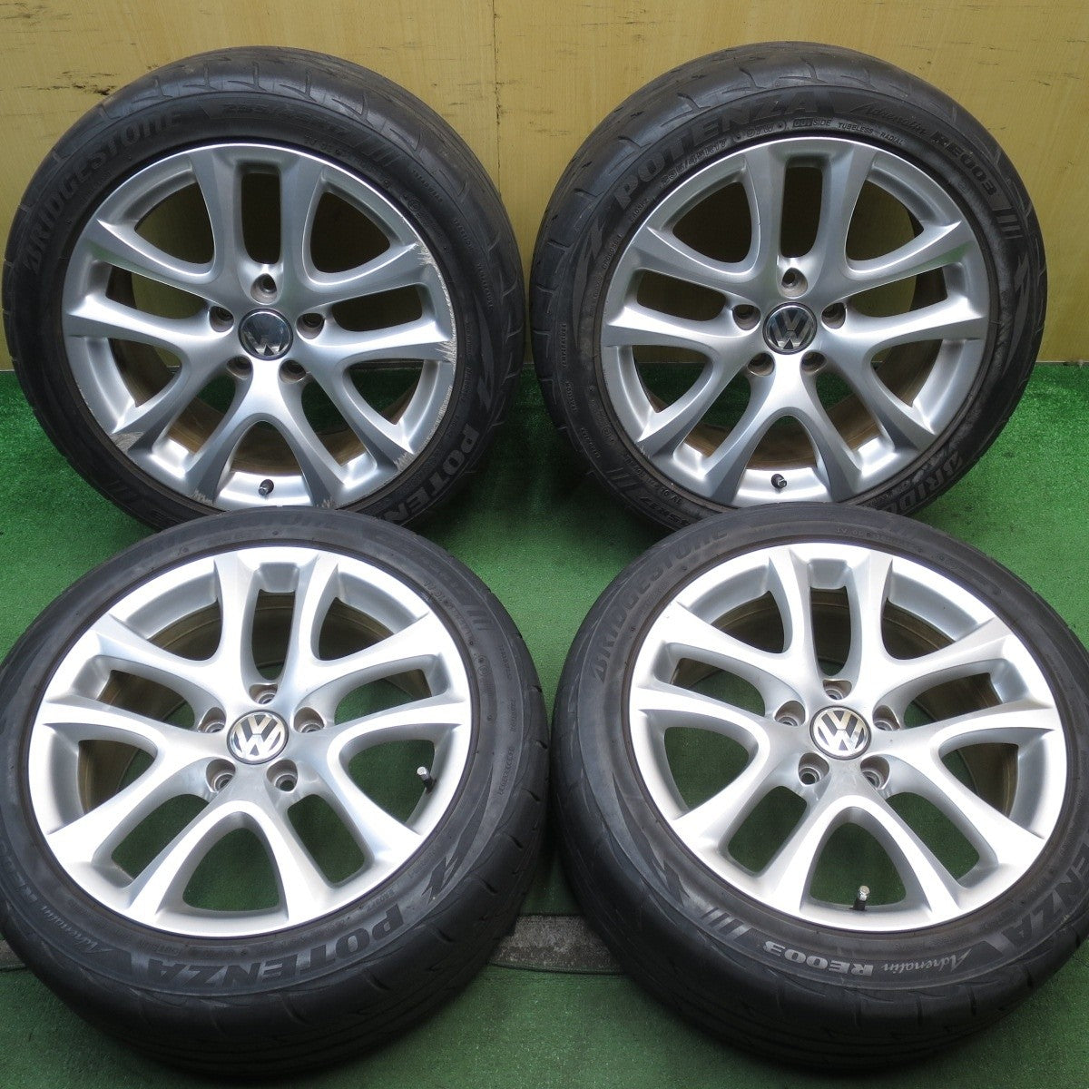 4本価格★ワーゲン シロッコ 純正 235/45R17 ブリヂストン ポテンザ RE003 17インチ PCD112/5H★5071103NJノ