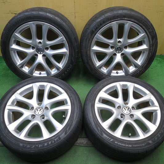 4本価格★ワーゲン シロッコ 純正 235/45R17 ブリヂストン ポテンザ RE003 17インチ PCD112/5H★5071103NJノ