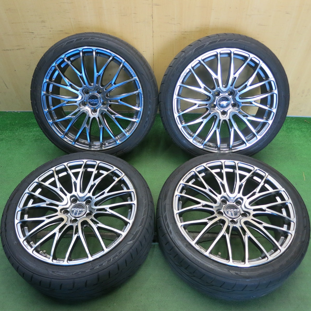バリ溝！24年！9.5分◎RAYS HOMURA 2X10BD 245/40R20 ニットー NT555 G2 レイズ ホムラ 2×10BD 20インチ PCD114.3/5H◎6081305HAノ