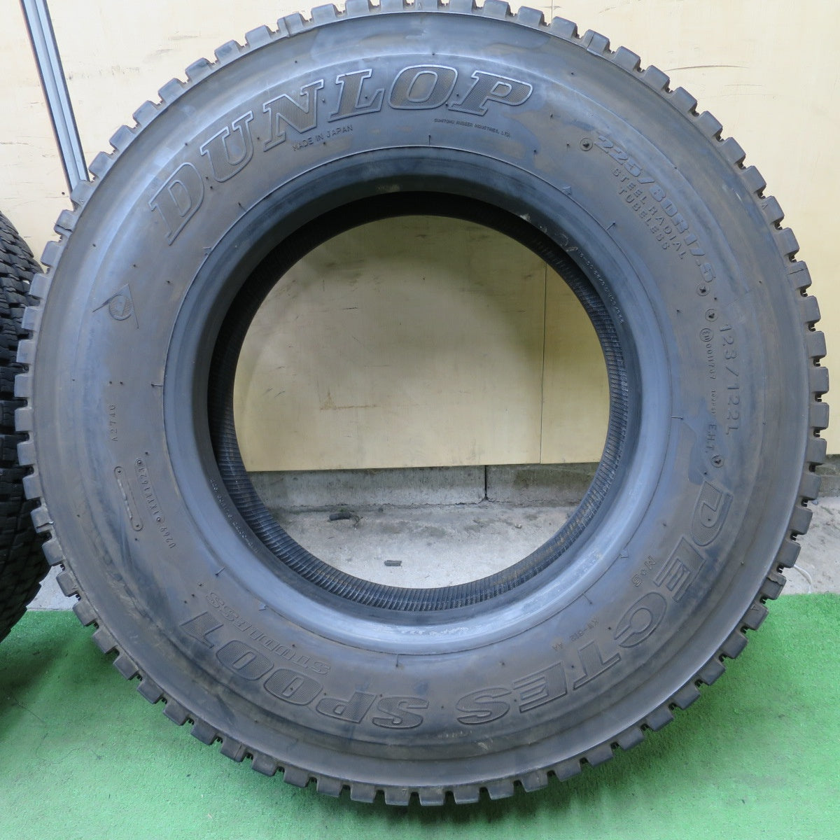バリ溝！23年！9分！2本◎トラック タイヤ 225/80R17.5 123/122L スタッドレス ダンロップ デクテス SP001 DECTES 17.5インチ◎6100604NGスタ