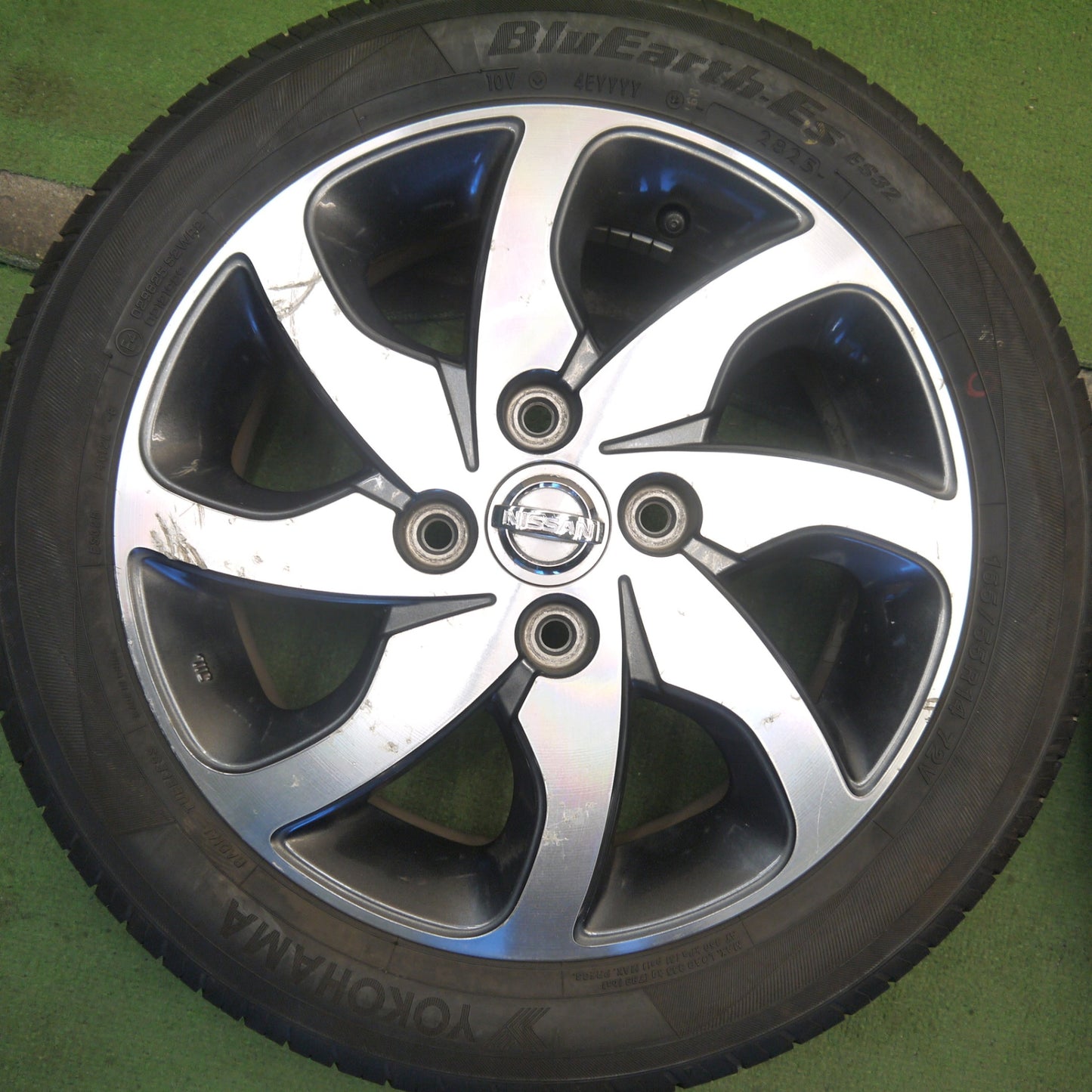 4本価格！25年◎日産 ML21S ルークス スズキ パレット 純正 165/55R14 ヨコハマ BluEarth-ES ES32 14インチ PCD100/4H◎6082403Hノ