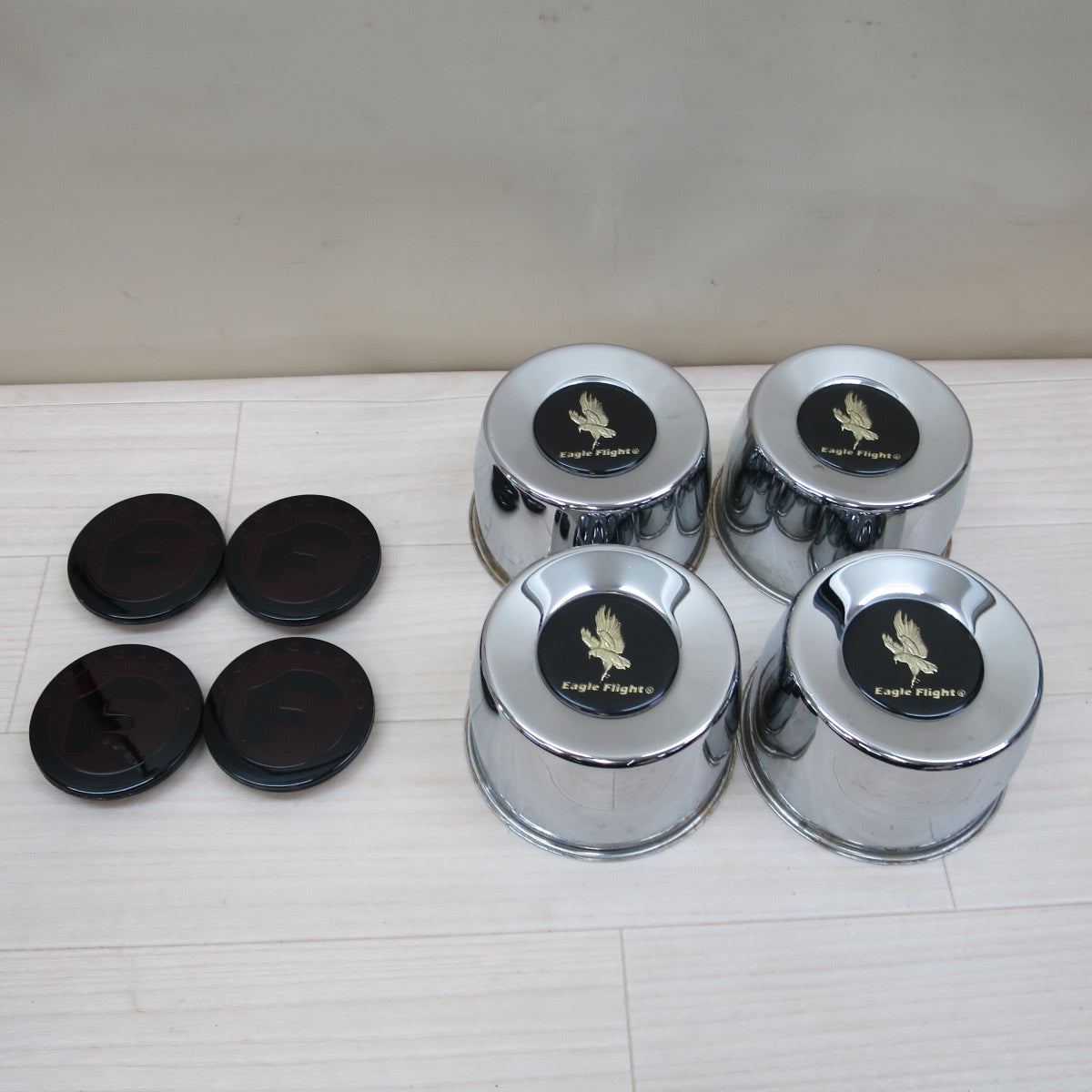 [送料無料] 2セット！まとめ売り☆FORGIATO Eagle Flight センターキャップ エンブレム フォージアート イーグルフライト デイトナ ホイール 用 デカール付き☆