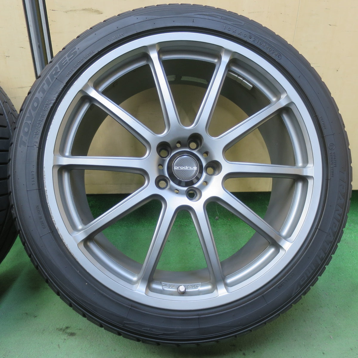 バリ溝！24年！9.5分◎プリウス 86 BRZ 等 Prodrive GC-010E 215/45R18 トーヨー トランパス MP7 プロドライブ 18インチ PCD100/5H◎6072802イノ