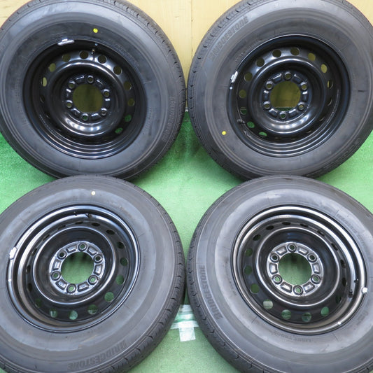 新車外し！26年◎トヨタ ハイエース 純正 スチール 195/80R15 107/105S ブリヂストン エコピア RD613 15インチ PCD139.7/6H◎6091914NJノ