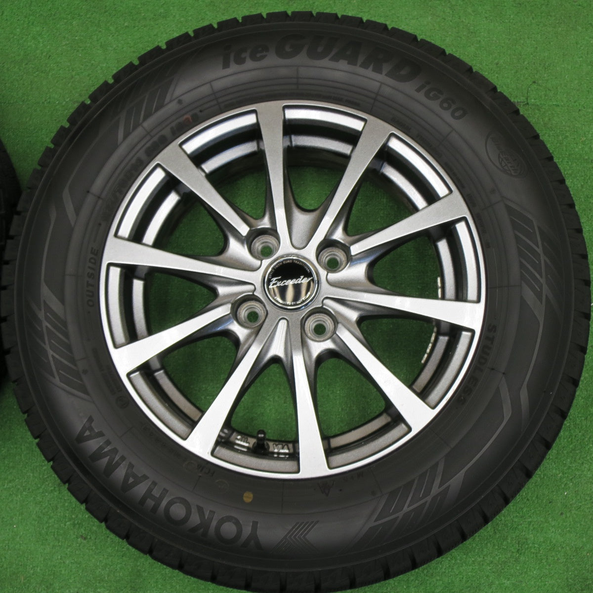 バリ溝！23年！キレイ！9.5分以上★スタッドレス 185/70R14 ヨコハマ アイスガード iG60 Exceeder エクシーダー 14インチ PCD100/4H★6041205NKス