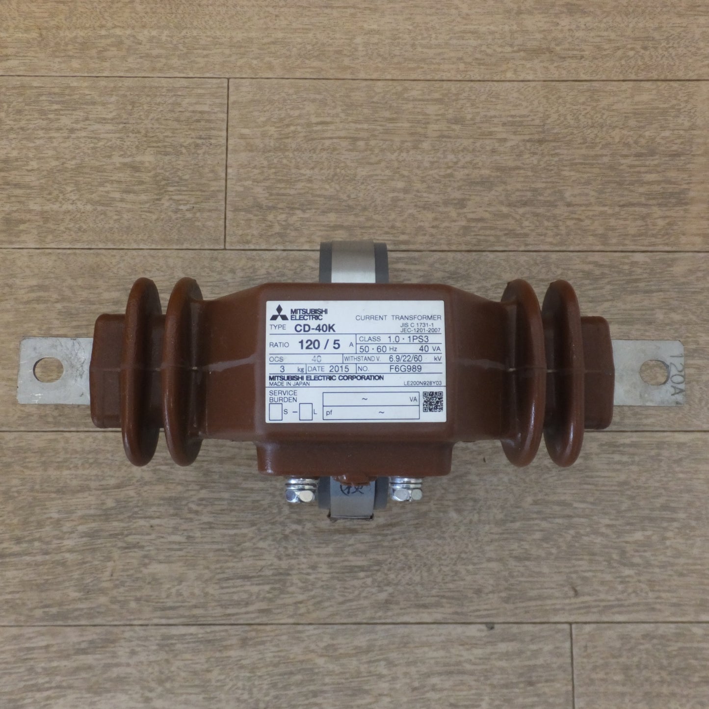 [送料無料] 未使用★三菱電機 MITSUBISHI 計器用変成器 変流器 電力管理用計器 CD-40K　RATIO 120/5A　2個入★