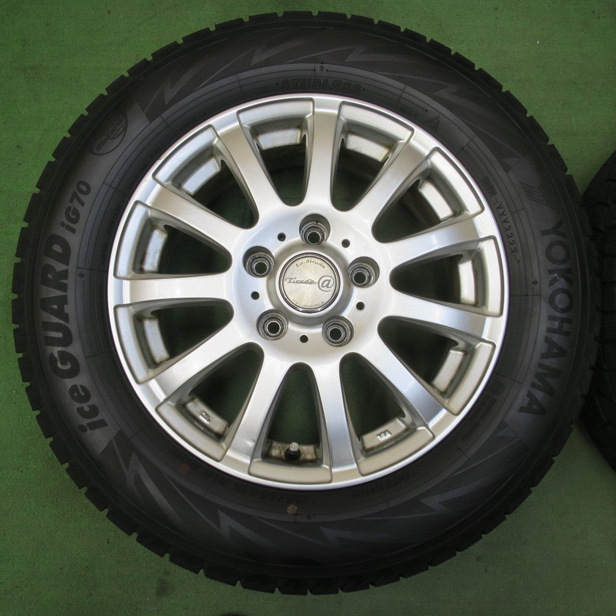 バリ溝！23年！9.5分以上★スタッドレス 195/65R15 ヨコハマ アイスガード iG70 Tirado@ La-Strada 阿部商会 ティラード ラストラーダ 15インチ PCD114.3/5H★5101409イス