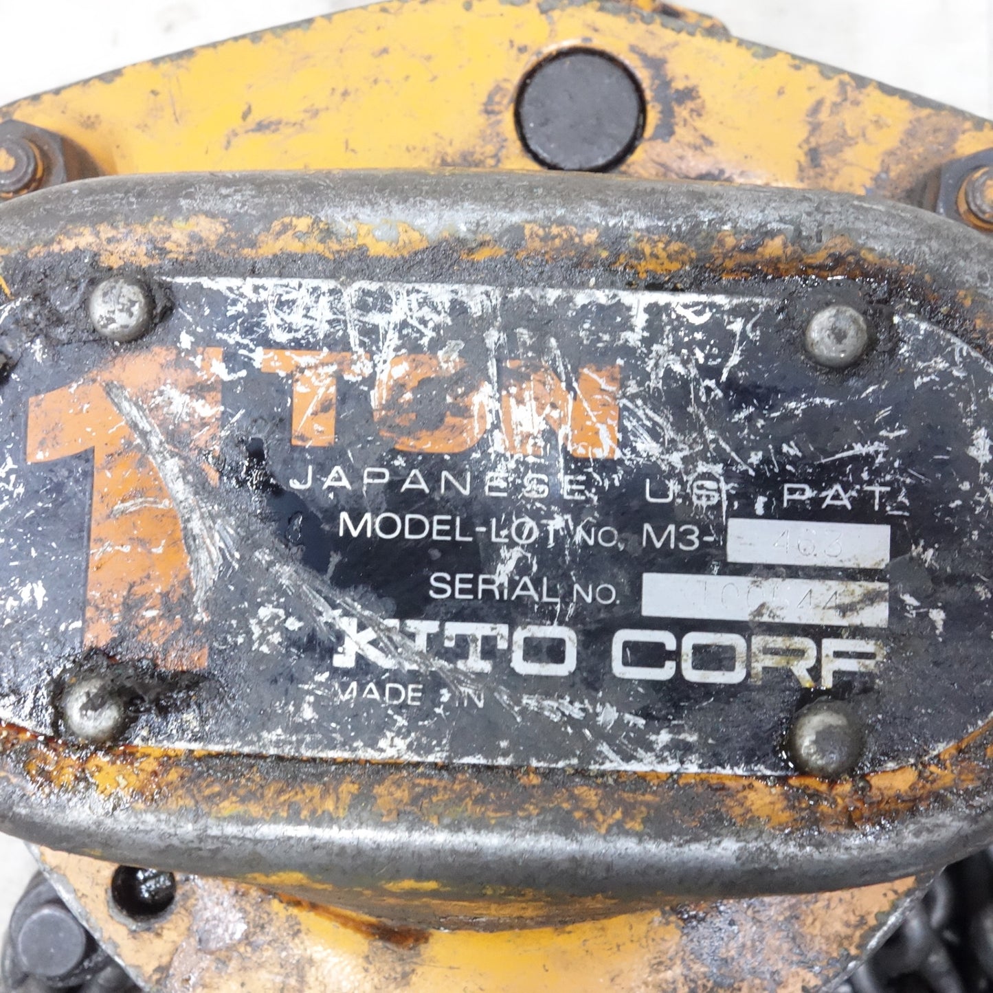 [送料無料] ◆KITO キト－ チェーンブロック 1ton M3-463 M3型 約3m 1トン 1000kg 吊り 上げ 運搬 工具③◆