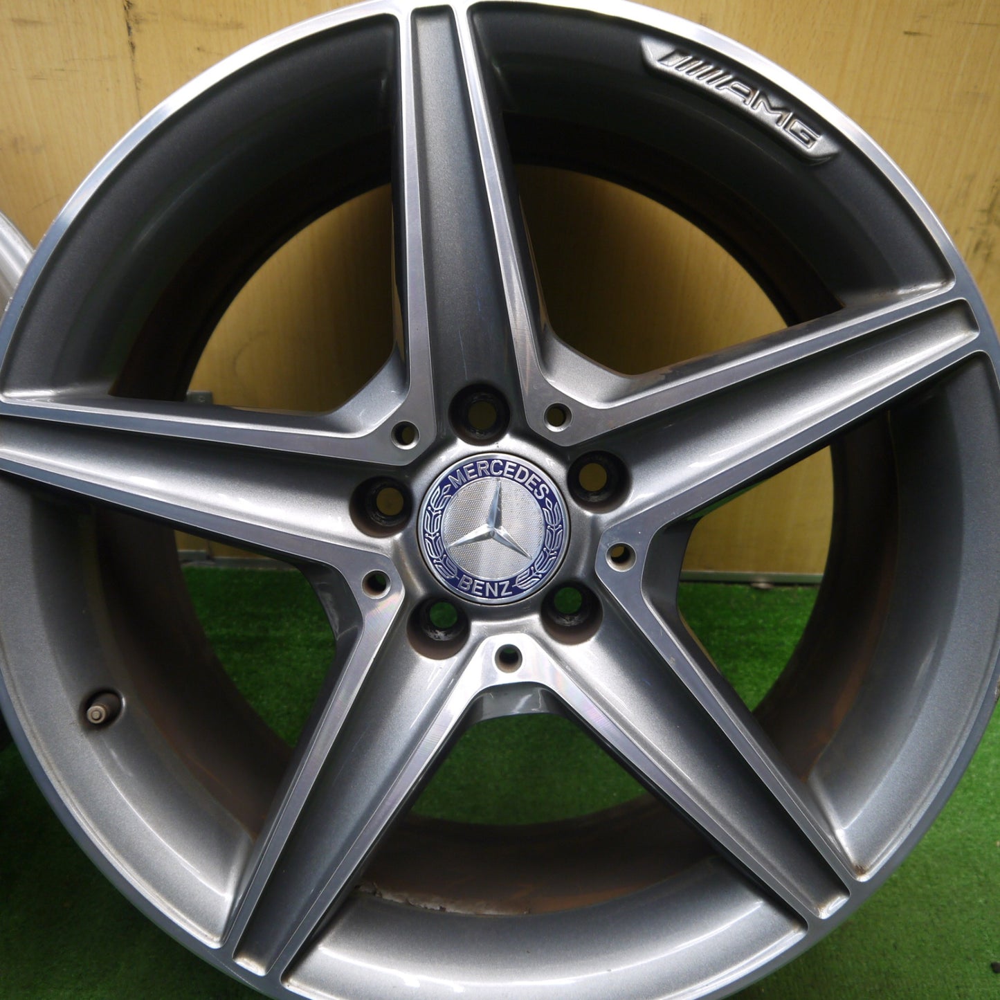 4本価格★ベンツ Cクラス W205 純正 AMG ホイール 18インチ 18×7.5J 18×8.5J PCD112/5H★5061704Hホ