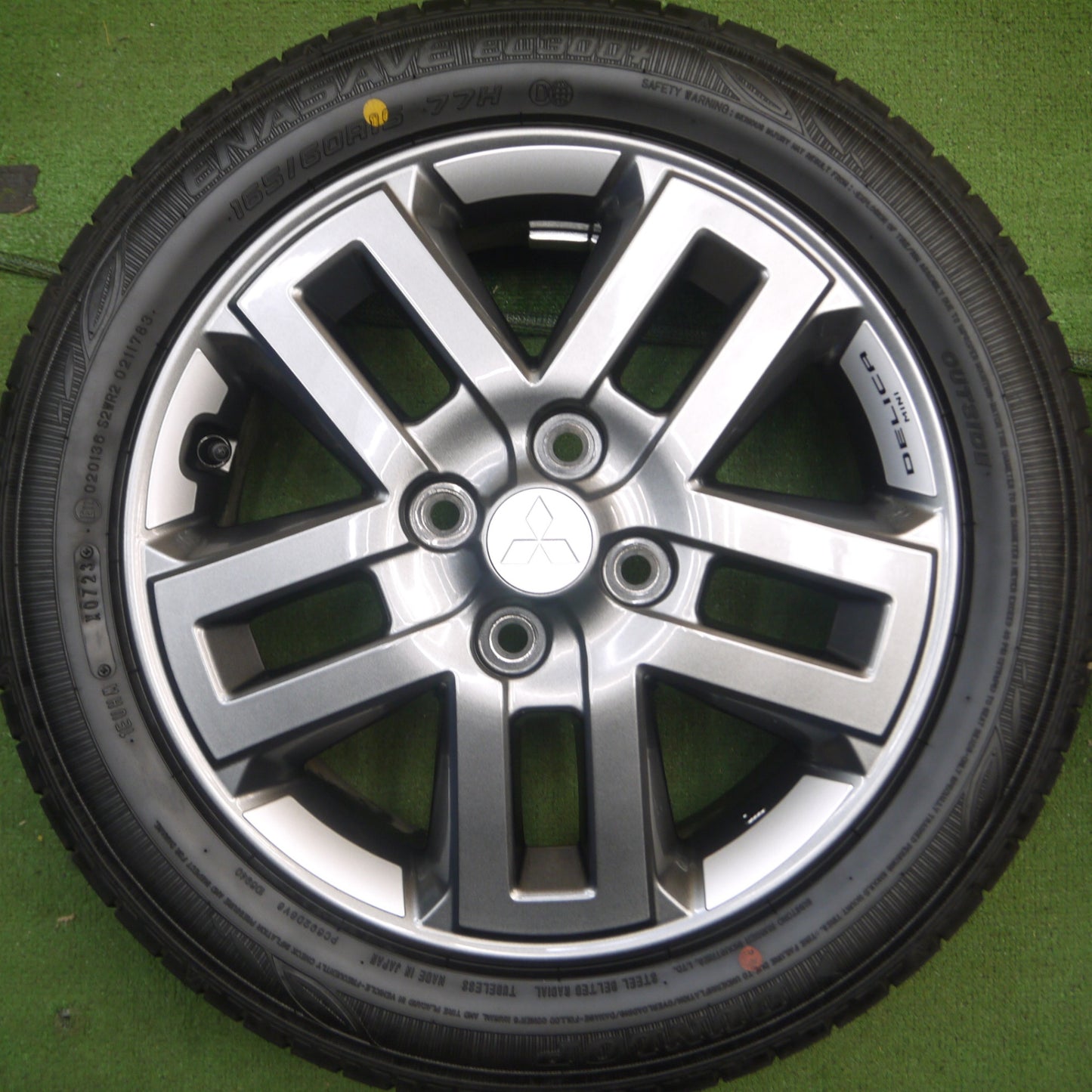 *送料無料* 新車外し！23年★三菱 デリカ ミニ 純正 165/60R15 ダンロップ エナセーブ EC300+ 15インチ PCD100/4H★4043010Hノ