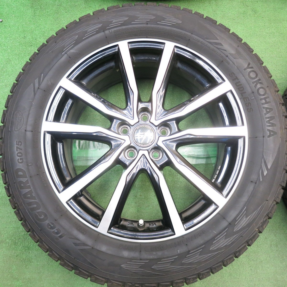 バリ溝！22年！キレイ！9.5分◎フォレスター XV 等 225/60R17 スタッドレス ヨコハマ アイスガード G075 STRANGER ストレンジャー 17インチ PCD100/5H◎6092406HAス