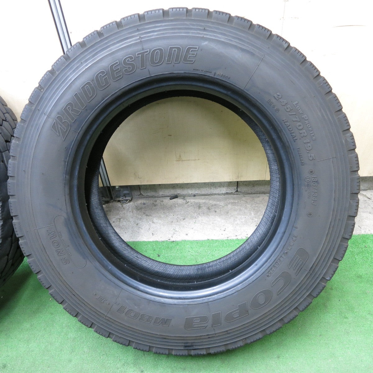 4本価格！25年★トラック タイヤ 245/70R19.5 136/134J ブリヂストン エコピア M801Ⅱ ミックス オールシーズン 19.5インチ★5122904ナスタ