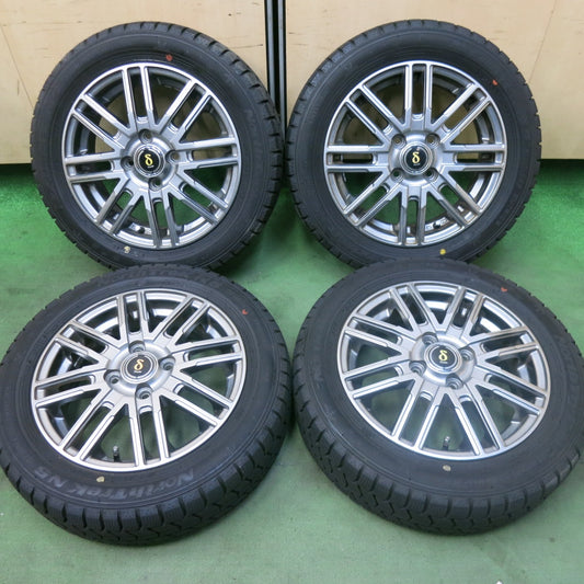 超バリ溝！24年！キレイ！ほぼ10分★スタッドレス 155/65R14 オートバックス ノーストレック N5 Tirado Epsilon ε ティラード イプシロン 14インチ PCD100/4H★5110701SKス