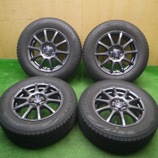 [送料無料] バリ溝！23年！キレイ！9.5分★プリウス等 195/65R15 スタッドレス ブリヂストン ブリザック VRX2 VELVA CHARGE ヴェルヴァ 15インチ PCD100/5H★4112508Hス