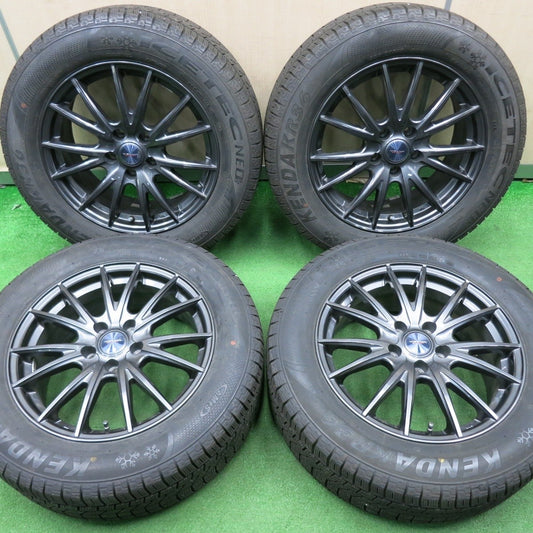 バリ溝！キレイ！9分★スタッドレス 225/60R17 ケンダ KR36 アイステック ネオ VELVA SPORT ヴェルヴァ 17インチ PCD114.3/5H★5012102NJス