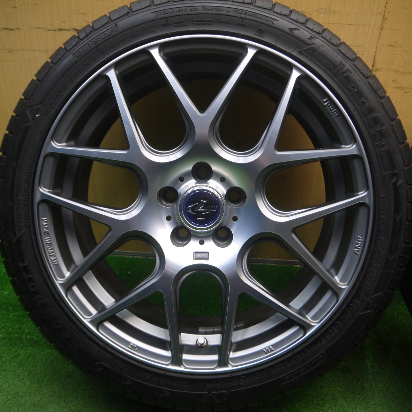 [送料無料] バリ溝！22年！8.5分★86 BRZ 等 LEONIS NAVIA06 215/45R17 ネオリン ネオスポーツ レオニス ナヴィア06 17インチ PCD100/5H★5030302Hノ