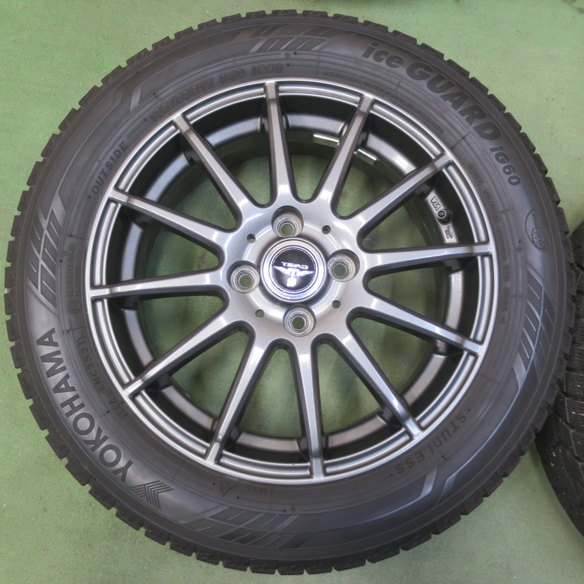 バリ溝！キレイ！9分◎スタッドレス 185/60R15 ヨコハマ アイスガード iG60 TEAD テッド 15インチ PCD100/4H◎6081215イス