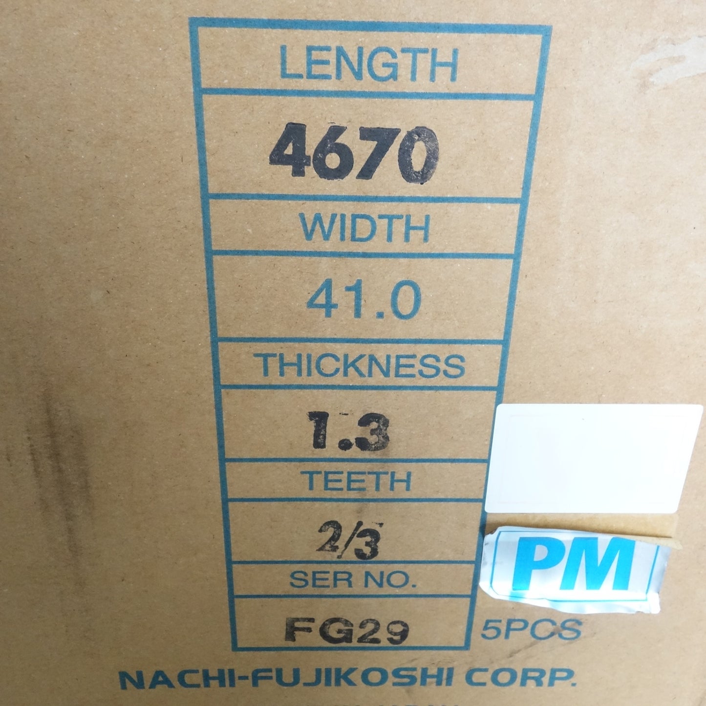 [送料無料] 未使用☆NACHI バンドソー 替刃 長さ 4670 幅 41 厚さ 1.3 歯 2/3 3枚 入り☆