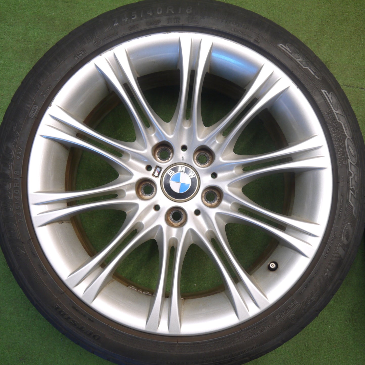 4本価格★BMW 5シリーズ E60 E61 Mスポーツ 純正 245/40R18 ダンロップ SPスポーツ 01 18インチ PCD120/5H★6032707Hノ