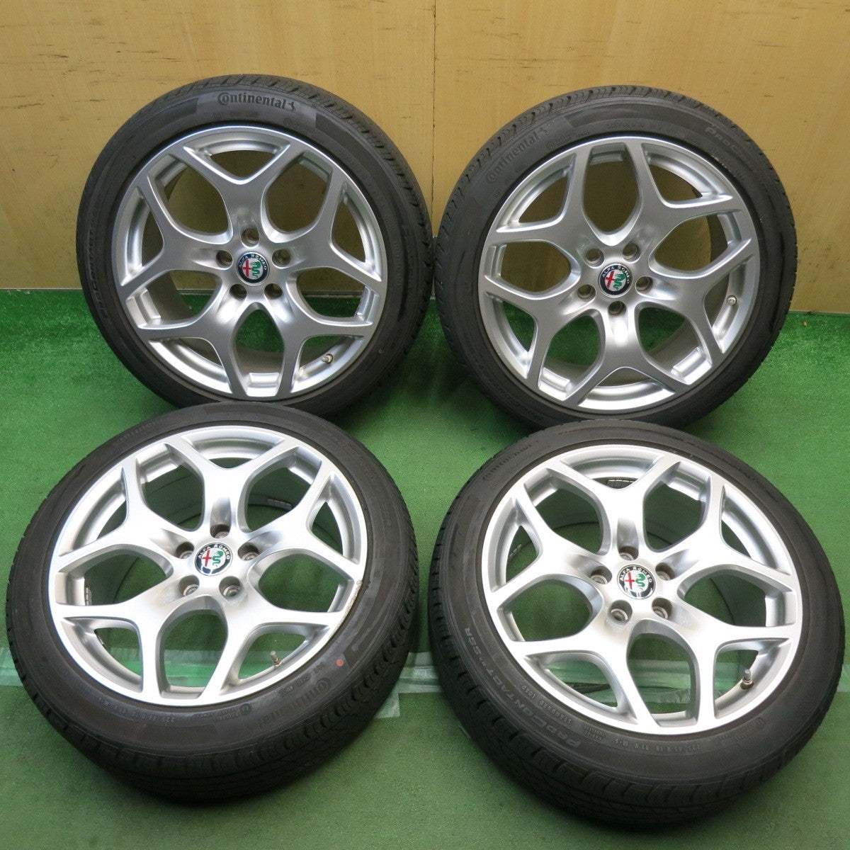 バリ溝！8.5分◎アルファロメオ ジュリア 純正 225/45R18 コンチネンタル プロコンタクト RX SSR 18インチ PCD110/5H◎6092714HAノ