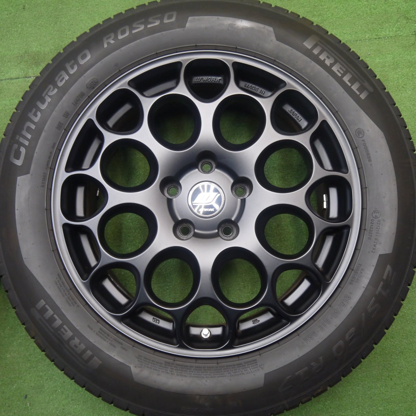 バリ溝！24年！キレイ！8.5分★WORK WIL 02D 215/60R17 ピレリ Cinturato ROSSO ワーク 17インチ PCD114.3/5H★6022701Hノ