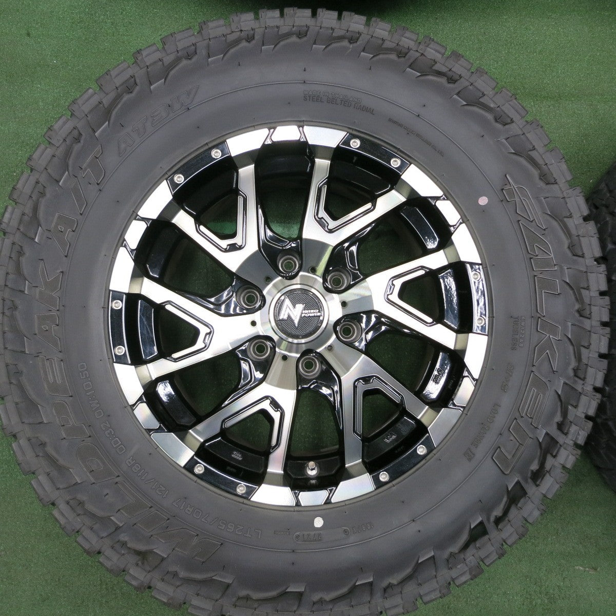 *送料無料* バリ溝！21年！キレイ！9分★NITRO POWER DERINGER 265/70R17 ファルケン WILDPEAK A/T AT3W ナイトロパワー PCD139.7/6H★4040601TNノ