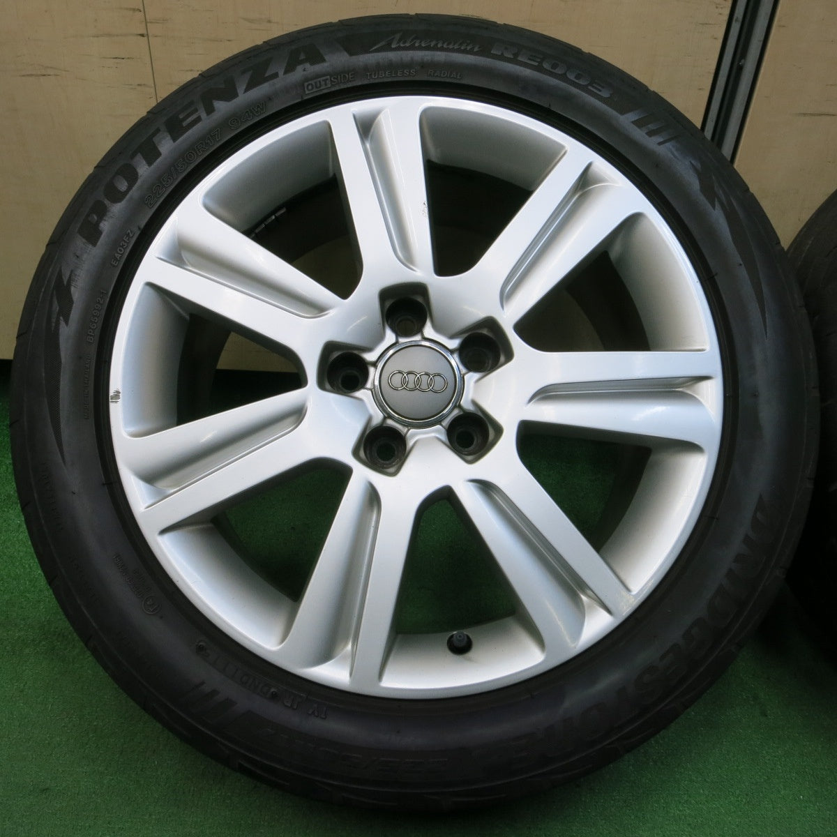 *送料無料* 4本価格★アウディ A4 純正 225/50R17 ブリヂストン ポテンザ RE003 コンチネンタル MC5 17インチ PCD112/5H★4032702イノ