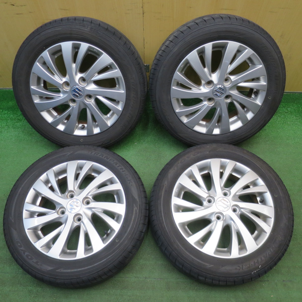 4本価格！24年★スズキ スペーシア 純正 155/65R14 トーヨー トランパス LuK 14インチ PCD100/4H★6032407NJノ
