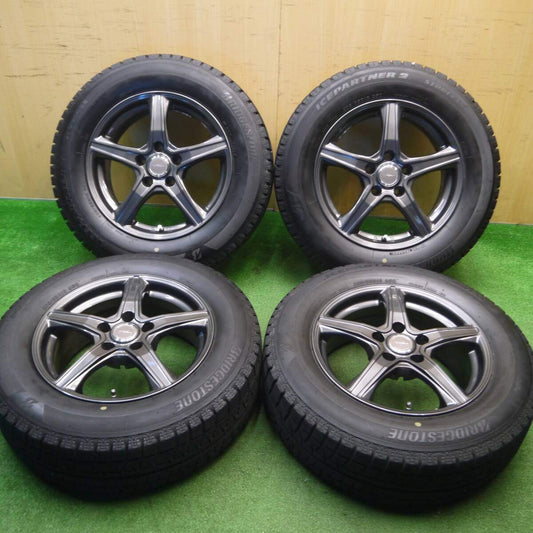 バリ溝！キレイ！9.5分★スタッドレス 205/65R16 ブリヂストン アイスパートナー2 TOPRUN トップラン 16インチ PCD114.3/5H★5010804Hス