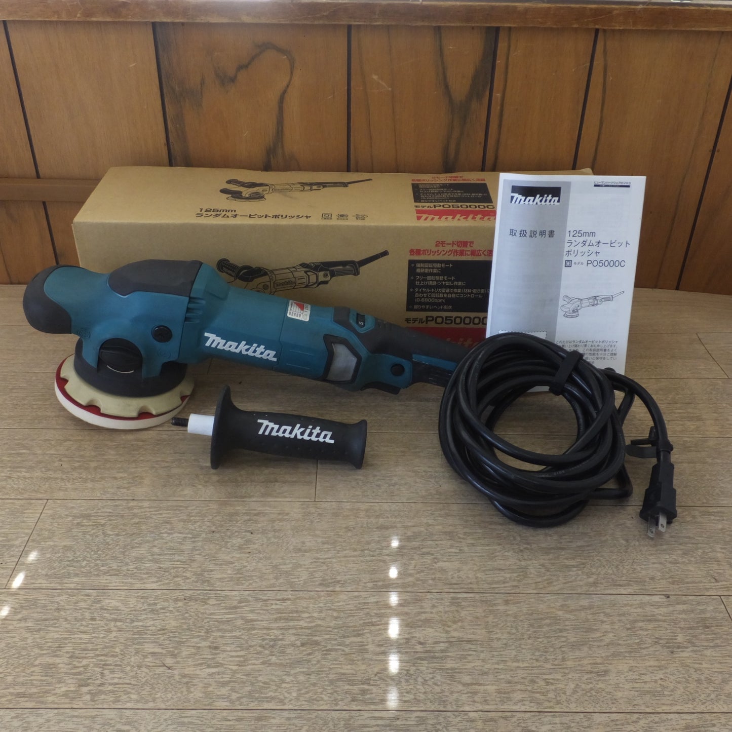 [送料無料] 美品★マキタ makita 125mm ランダムオービットポリッシャ PO5000C　100V～ 9.5A 50-60Hz 900W★