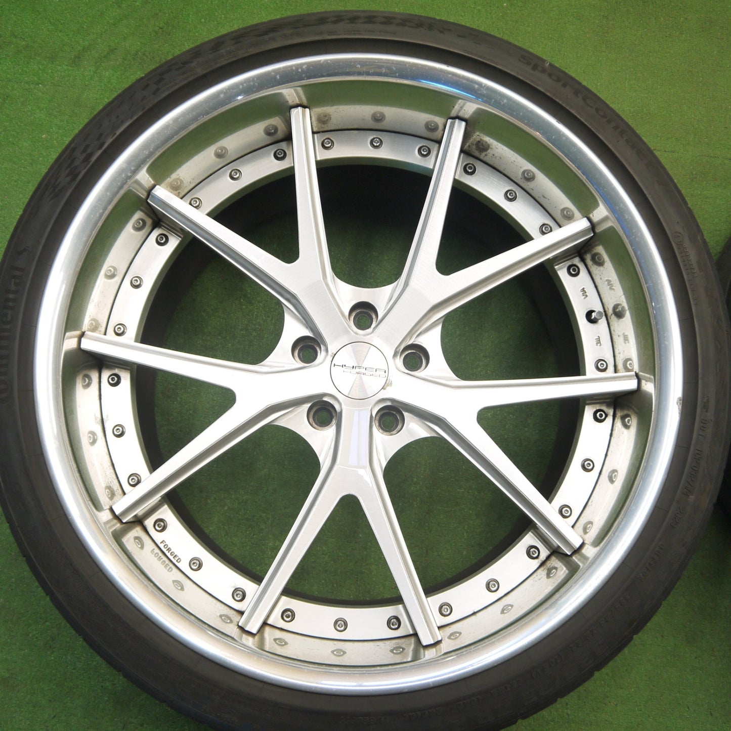 4本価格！23年★BMW 等 HYPER FORGED HF-LC5 295/30R22 335/25R22 コンチネンタル スポーツコンタクト7 ハイパーフォージド 22インチ PCD120/5H★6011904Hノ