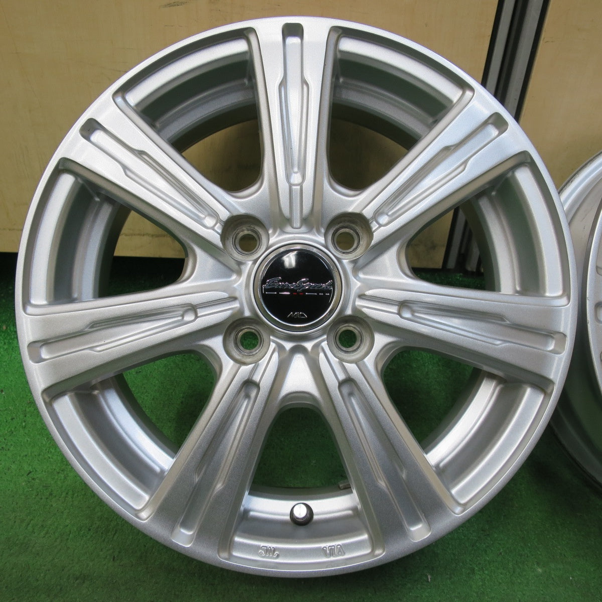 [送料無料] キレイ★EuroSpeed MiD ユーロスピード マルカ 14インチ ホイール 14×4.5J PCD100/4H★5011511イホ
