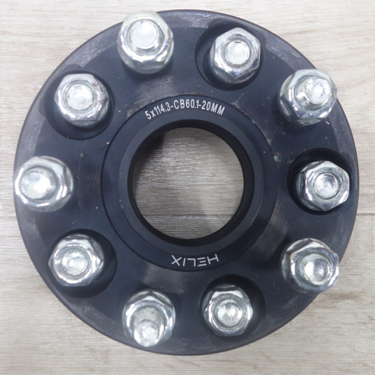 [送料無料] 2枚セット◆HELIX AUTO ワイド トレッド スペーサー PCD114.3/5H CB60.1-20mm P1.5 Φ60 ホイール スペーサー マットブラック◆
