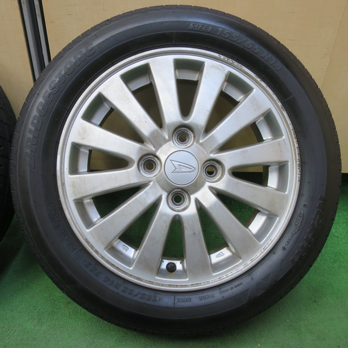 4本価格★ダイハツ タント ムーヴ 等 純正 155/65R14 ブリヂストン ネクストリー エコピア ダンロップ エナセーブ EC204 14インチ PCD100/4H★5091104イノ