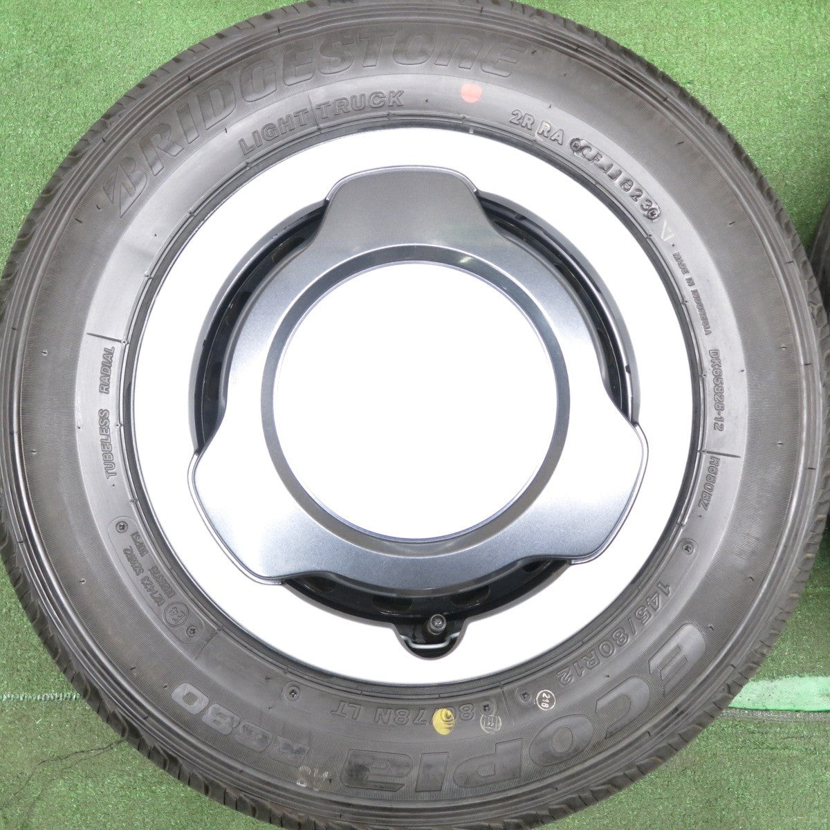 *送料無料* 新車外し！23年★ホンダ N-VAN 純正 スチール 145/80R12 ブリヂストン エコピア R680 12インチ Nバン PCD100/4H★4043006HAノ