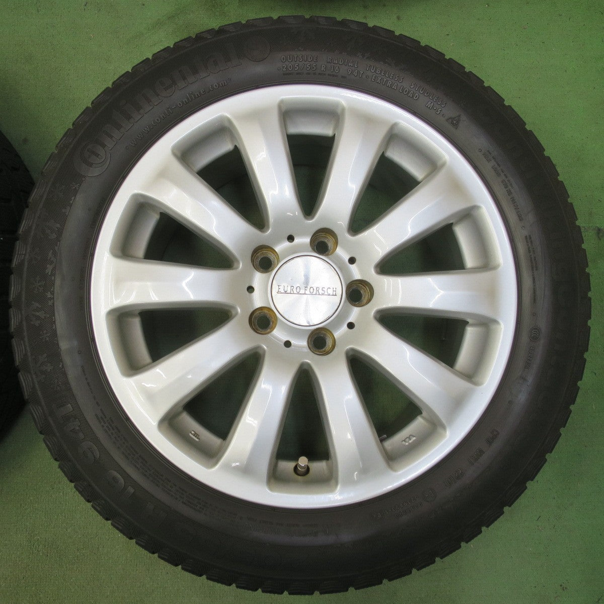 4本価格◎ベンツ 等 EURO FORSCH 205/55R16 スタッドレス コンチネンタル コンチバイキング コンタクト5 ユーロフォルシュ 16インチ PCD112/5H◎6080707イス