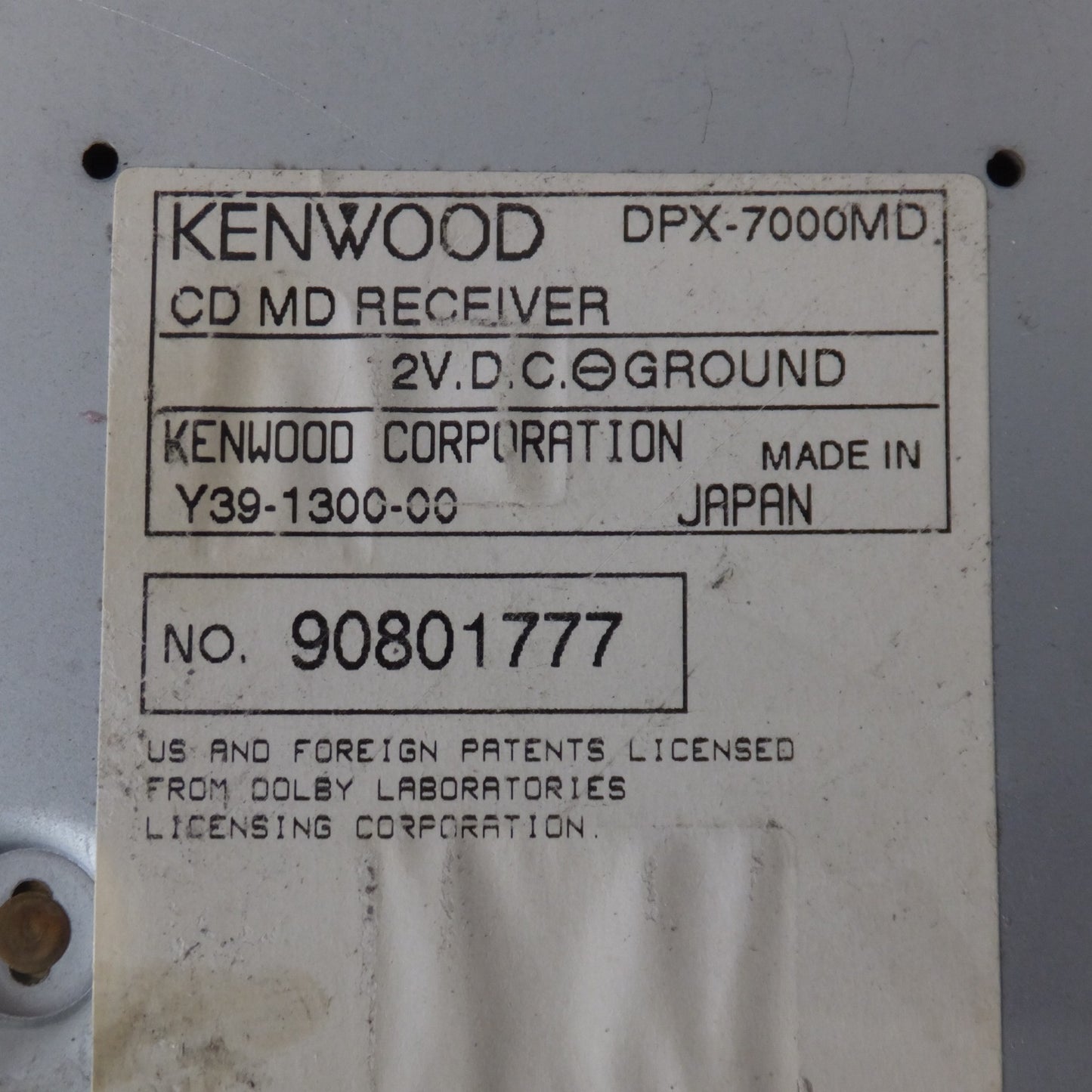 [送料無料] ジャンク★ケンウッド KENWOOD カーオーディオ 2DIN コンポ DPX-7000MD(17)★