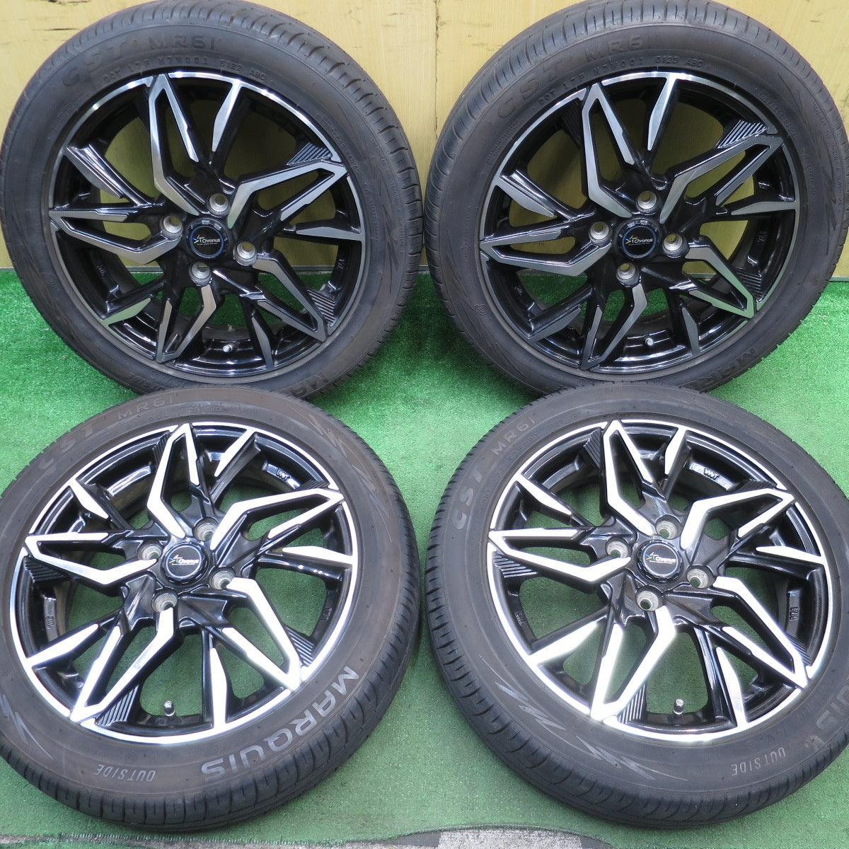 バリ溝！23年！キレイ！9.5分★Chronus CH-112 165/55R15 マーキス CST MR61 クロノス 15インチ N-BOX デイズ 等 軽サイズ PCD100/4H★5060402NJノ