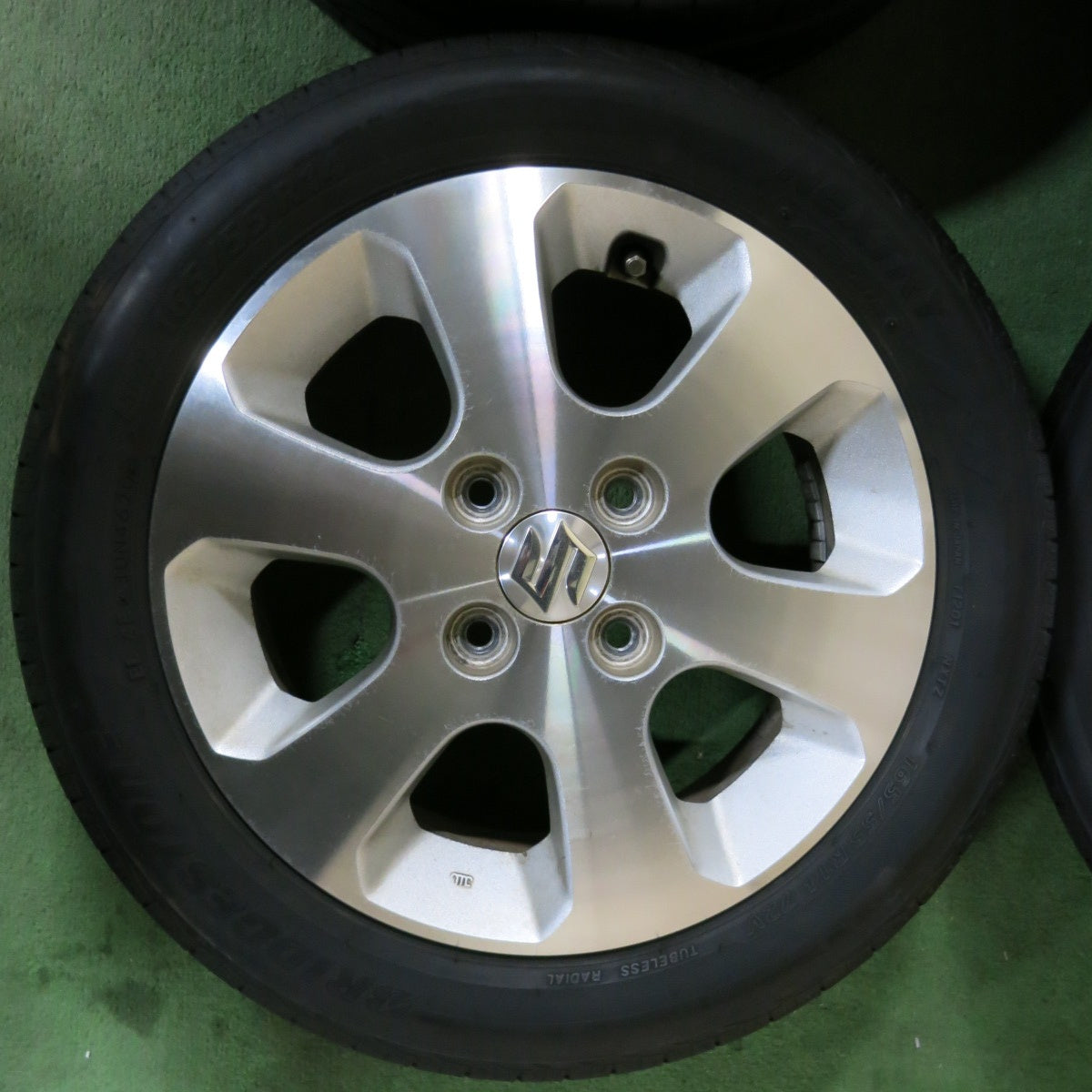 [送料無料] 4本価格★スズキ ワゴンR 純正 165/55R14 ブリヂストン ネクストリー エコピア 14インチ PCD100/4H★5022810SYノ